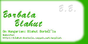 borbala blahut business card